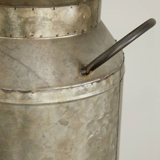 Rustic Gray Milk Can Planter Set